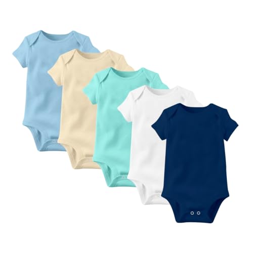 Kit 4 Peças Body Bebê Menino e Calça Mijão Liso Algodão Cor:Masculino;Tamanho:M