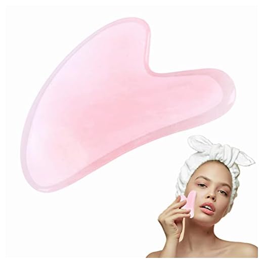 Gua Sha, Natural Massage Stone Gua Sha Board, Guasha Tool for Body SPA Akupuncture Therapy (Rose Quartz)