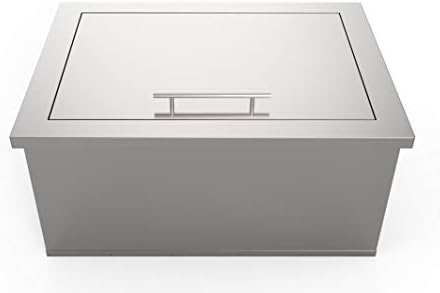 BBQ ISLAND DROP IN ICE CHEST/ COOLER/BIN 304 Grade Stainless Steel/Thick Insulated DOUBLE WALLS/ Will Keep Your Beverages Cold For Hours!/Includes Drain & Drain Hose Adapter For Easy Install