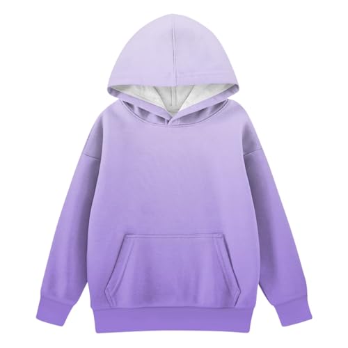 Cute Hoodies for Girls Oversized Long Sleeve Gradient Neon Sweatshirt Kids Casual Pullover with Pocket Preppy Clothes3