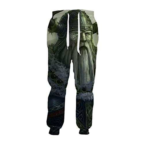 Pantalon Viking Tatouage 3D au motif mythologique puissant et audacieux