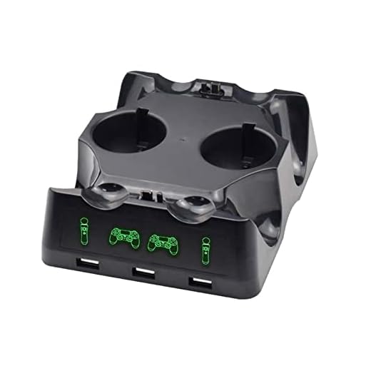 Laddstation för PS4, laddstation snabb laddning med 4 laddstationer och LED-display för PS4 / PS4 MOVE / PS4 VR