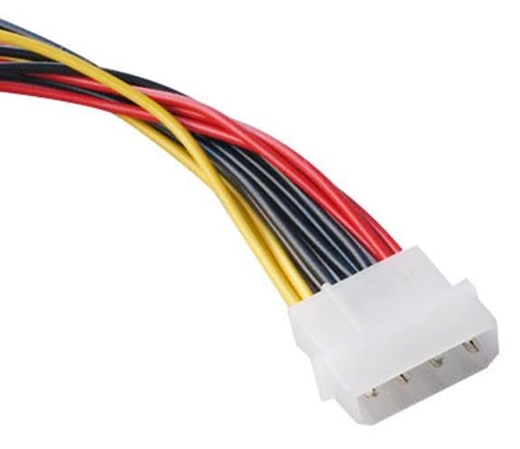 Lunatic 0151 Üçlü 3 Port ide Molex Sata Power Hdd 4 pin Güç Kablosu 4pin Molex erkek/ 3x 15pin SATA dişi 20 cm Sata Power 3lü çoklayıcı splitter