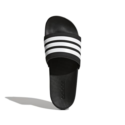 Image of adidas Unisex, Adilette Comfort Slides, Black /White /Black 5, 8, Medium