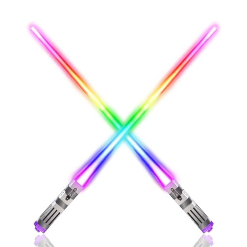 LIGHTSABER CHOPSTICKS LIGHT UP STAR WARS LED Glowing Light Saber Chop Sticks REUSABLE Sushi Lightup Sabers - 8 COLOR MODES 1 Pair
