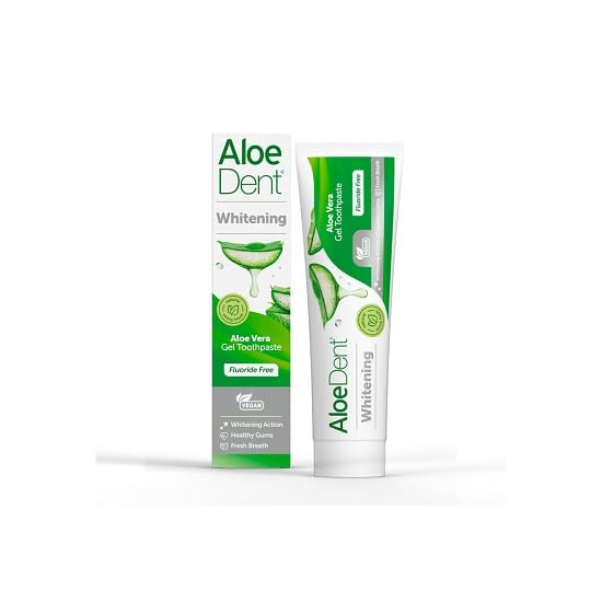 AloeDent Whitening Aloe Vera Plus Echinacea Fluoride-Free Toothpaste, 100 ml, Pack of 6