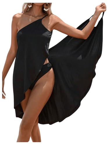 Verdusa Women's Sarong Wraps Bathing Suit Beach Cover Up Sleeveless Kimono Dress