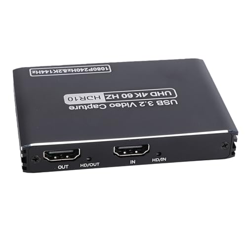 Sxhlseller Tarjeta de Captura de Vídeo, Tarjeta de Interfaz Multimedia HD 4K 60 Hz con Salida de Bucle HDR VRR, de Transmisión en para Juegos USB 3.2 para PCWindowsMac OBS Vmix