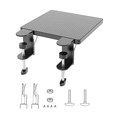 Schwarze Tastaturablage, faltbare Schreibtischverlängerung, ergonomisch gestaltet, stanzfreie Schreibtisch-Verlängerung, einfache Montage Cover