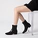 Athlefit Women's Black Low Heel Ankle Boots Fashion Square Toe Chunky Block Heel Short Booties with Side Zipper Size 10