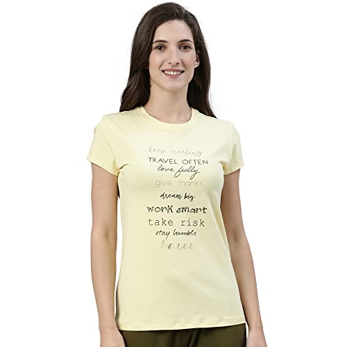 Image of Enamor Short Sleeve Crew Neck Regular Length Basic Crew T-Shirt - Slim Fit, Soft and Breathable Stretch Cotton - E147