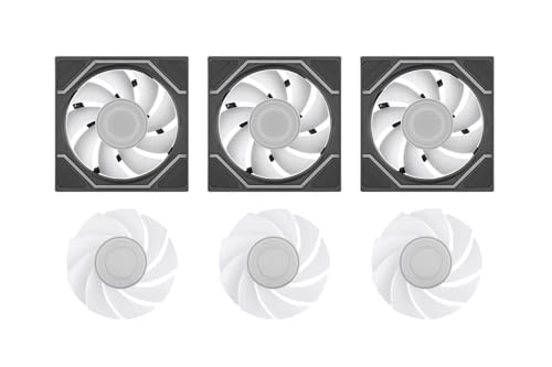 Thermaltake SWAFAN 120 EX INFINITY ARGB Sync (3 sztuki) | Wentylator PC ARGB | MagForce 2.0 Połączenie magnetyczne | Podwójne Lustro Infinity | 3 łopatki + 3 ostrza odwrócone | 120 mm czarny