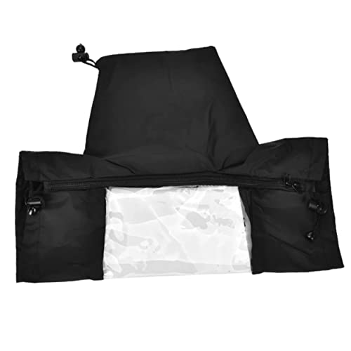 Evita lluvia en tu cámara con la funda OSALADI protector de lente negro en poliéster y PVC