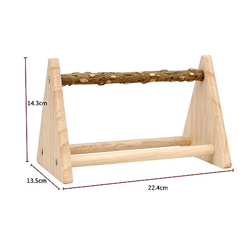 Qianly Papagaio de Madeira Jogar Carrinho Pássaro Playground Dormir Balanço Gaiola Acessórios Suport