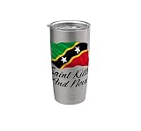 St. Kitts & Nevis Flagge Patriotische Männer Frauen Kinder Kittitia Doppelwandiger Edelstahl-Thermobecher
