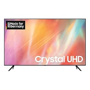 Samsung Crystal UHD 4K TV 55 inch (GU55AU7179UXZG), HDR, Q-Symphony, onberispelijk scherm [2021], zwart