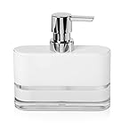 Möve Soap Dispenser, White - 44227-001, Line Series, Acrylic, 13 x 4 x 14 cm, 0.52 lbs