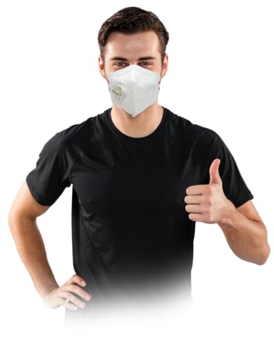 VENUS - V-4200 - N95 Face Mask - NIOSH Certified Respirator with Exhalation Valve, Anti-Pollution, Dust & Bacterial Protection - Unisex - White - Pack of 5