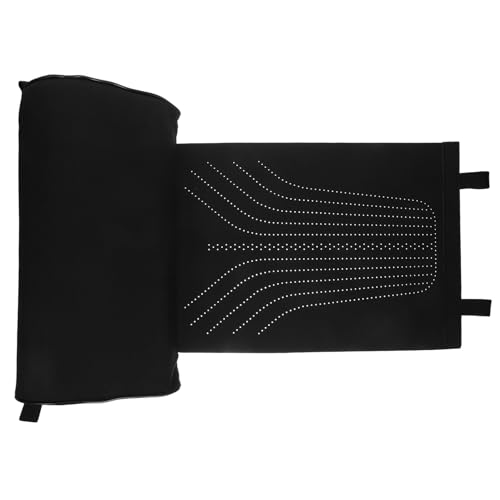 NUOBESTY Cojín Extensor para Asiento Delantero de Coche Negro Reposapiés Ajustable de Piel Sintética Antideslizante Soporte Ergonómico para Piernas y Conducción Cómoda Viajes Largos