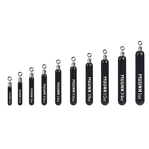 10 Pack Tungsten Free Rig Skinny Drop Shot Weights,Raindrop Free Rig Fishing Sinkers kit for Drop Shot Rig