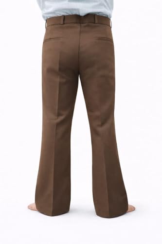 Image of Men's Bootcut Trousers Dark Brown
