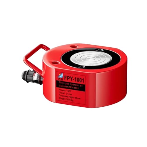 Capacity Jacks, Low Profile Jack with Stroke of 0.82in/21mm,Industrial Hydraulic Jacks, Low Profile Jack, Jacks with Automatic Retraction(100T/220462lb-0.82" Stroke)