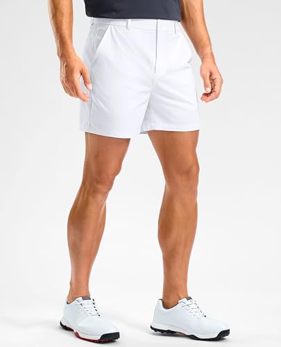 Image of Soothfeel Men's Casual Shorts 5 /7 /9 Inch Golf Dress Shorts for Men Flat Front Work Lightweight Quick Dry with 4 Pockets