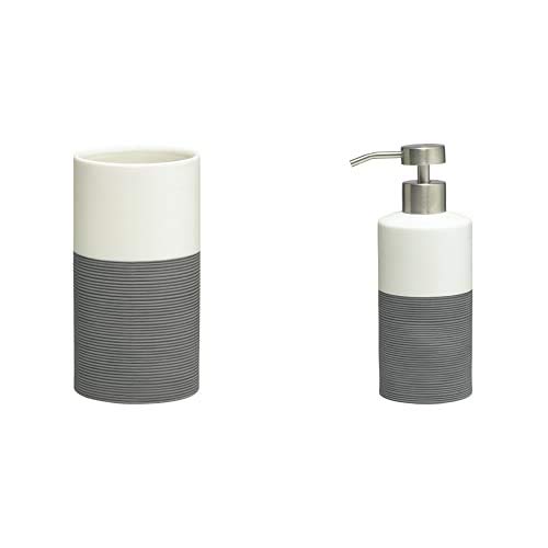 Sealskin Vaso para Cepillo de Dientes Doppio + Dispensador de Jabón Doppio