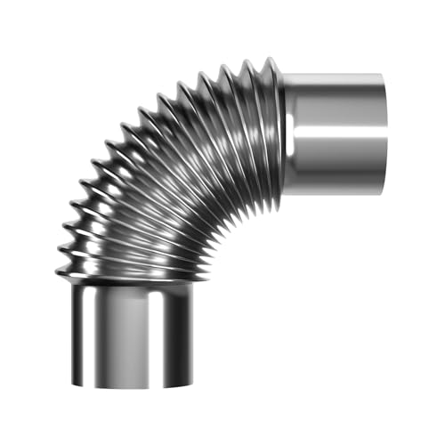 MIZUDO 3-inch Stainless Steel Direct Vent 88 Degree Elbow, Perfect for Water Heater Round Tube Air Ventilation and Vent Pipe Ductwork