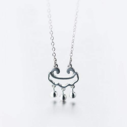 Collier pendentif argent 925 serrure longévité bijoux bonheur