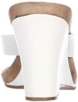 Style & Co. Womens Chicklet Faux Leather Wedge Sandals White 9 Medium (B,M) | Image 4