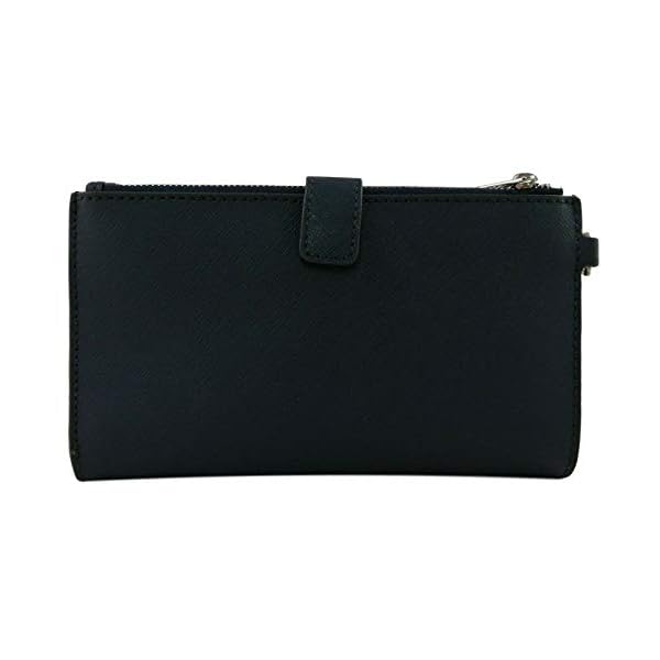 Michael Kors Jet Set Travel Double Zip Saffiano Leather Wristlet Wallet 2019 New Color (Navy), Medium