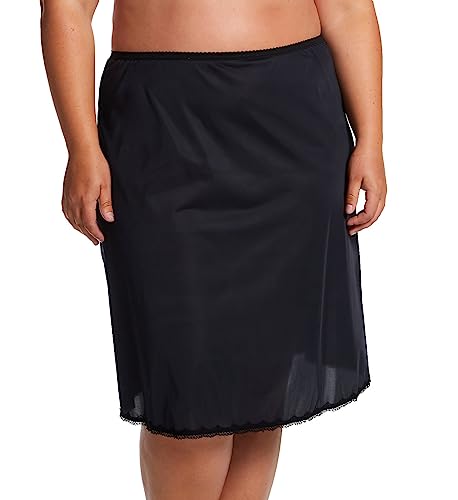 Shadowline Women's 25 Inch Flare Daywear Half Slip 4711625 3X Black