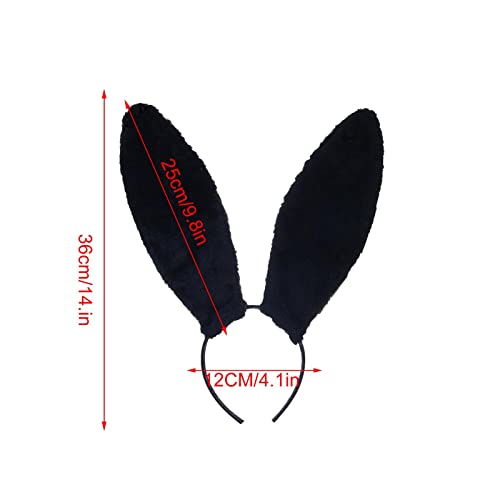 Conjunto de acessórios femininos de coelho – fantasia de tiara de orelhas de coelho, fantasia de Pás