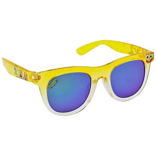 Lunettes de soleil enfants contre les UV nocifs avec le modèle jaune Bob l'éponge