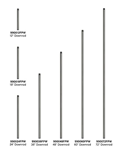 Hinkley 36" Ceiling Fan Down Rod, Pewter Finish