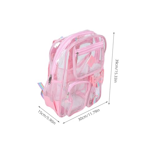 Clear Backpack for Stadium Events Durable Transparent Design Straps Capacity for Sports Concerts Work and Travel See Through Backpack2