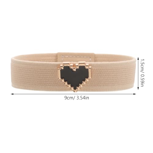 1Pair Heart Pearl Elastic Shoe Straps for Slip Flat Shoe Straps Comfortable Ankle Strap for Secure Fit Decorative Heart Design for Elegant Style2