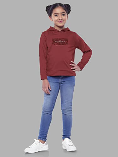 Image of HELLCAT Girls Regular Fit Fulsleeve Hooded Sweatshirt with Rib - Pack of 1