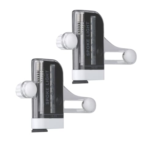 Gcidto 2pack Waterproof LED Bike spoke light strips，30 lighting effects，motion sensor activation，Easily fitted bicycle tyre accessories for enhanced visibility during night rides.