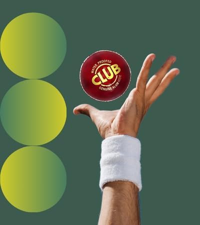 Image of Leather Cricket Ball | Hand Stitched Leather Ball for Practice, Match, and Training | Durable, Water Resistant, Professional Cricket Ball for Club and Academy Use (Pack of 1, Red)