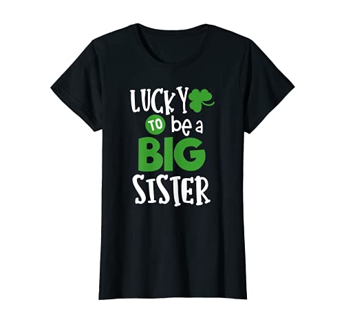 Linda hermana grande st Patricks día embarazo anuncio camisa Camiseta