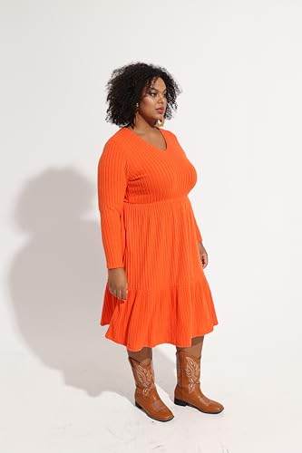 Image of RITERA Plus Size Dresses for Curvy Women Summer Spring Womens Dress V Neck Short Sleeve Casual Dress with Pockets XL-5XL
