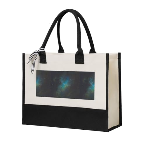 Sac fourre-tout en toile imprimé Galaxy Green adoptez un style de vie écoresponsable
