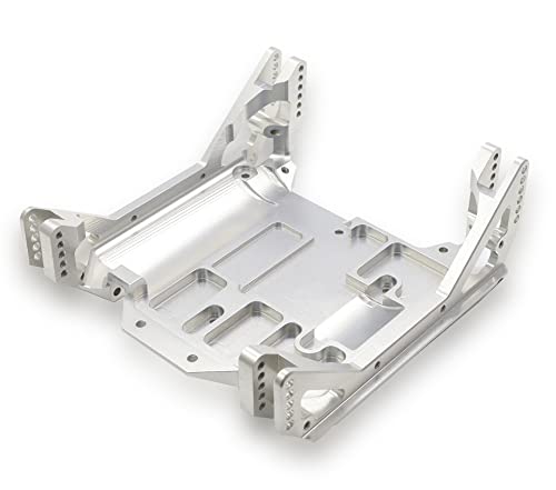 Image of TREAL Ryft Skid Plate Aluminum 7075 CNC Machined, Center Skid Board Compatible with Axial Ryft RBX10 Upgrades Ryft RBX10 Chassis Skid Plate AXI231025 (Silver)