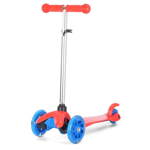 Patinete de 3 ruedas para niños de 2 a 6 años (rojo y azul)