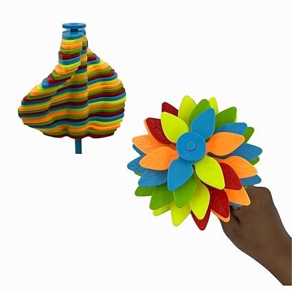 Candi Flowers Rainbow Pinwheel Spinner, Colourful Outdoor Garden Decorations, 1 Pieces-image-1