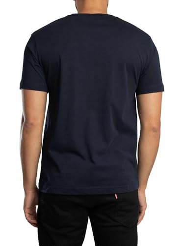 GANT Camiseta con Escudo Impreso, Azul Noche, L Hombres