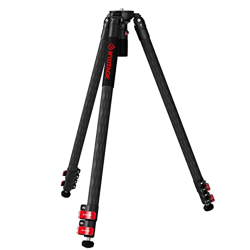 Ifootage 61''/155Cm Camera Tripod Heavy Duty,Travel Lightweight Carbon Fiber,Quick Adajustment Bowl Hand,Max Load 19.84 Lb/9Kg #TOP10