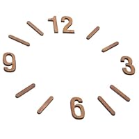 Alriedy 3D DIY Wanduhr-Ziffern Set Ziffernblatt Für Wanduhr, Holzzahlen, Ziffern Für Wanduhr, Arabische Uhrenziffern, Ersatz Holzziffern Für DIY Wanduhren (Kein Klebeband, klein, auf Größe achten)